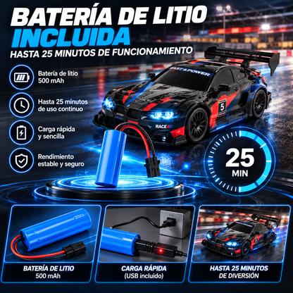 Coche RC 4x4 de Carreras con Luces LED