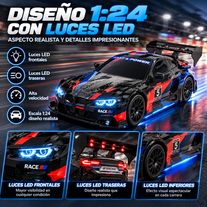 Coche RC 4x4 de Carreras con Luces LED
