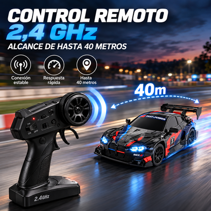 Coche RC 4x4 de Carreras con Luces LED